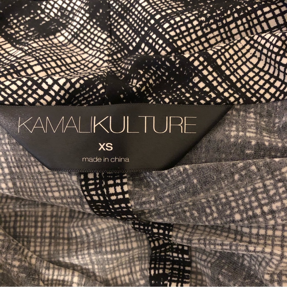 KamaliKulture Black & White Wrap Style Dress - Picture 5 of 6